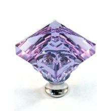 Crystal 1-1/4 Inch Square Cabinet Knob