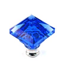 Crystal 1-1/4 Inch Square Cabinet Knob