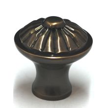 Vintage Brass 1-1/4 Inch Mushroom Cabinet Knob