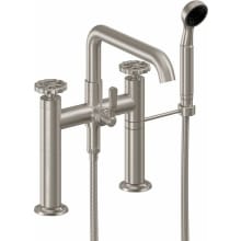 Descanso Deck Mounted Tub Filler with Built-In Diverter - Includes Hand Shower