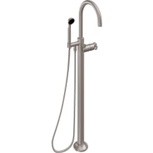 Descanso Floor Mounted Tub Filler with Built-In Diverter - Includes Hand Shower