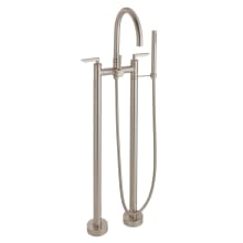 Asilomar Floor Mounted Tub Filler with Built-In Diverter - Includes Hand Shower