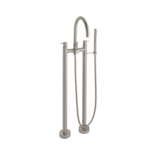 Avalon Widespread Lever Handle Floor Mounted Tub Filler
