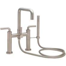 Bolsa Deck Mounted Tub Filler with Built-In Diverter and Tamalpais Series Handles - Includes 2.0 GPM Hand Shower