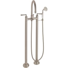 Palomar Floor Mounted Tub Filler with Built-In Diverter - Includes Hand Shower