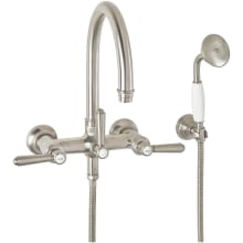 Palomar Wall Mounted Tub Filler with Built-In Diverter - Includes Hand Shower