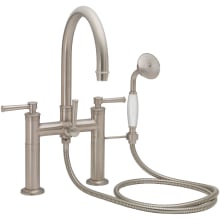 Palomar Deck Mounted Tub Filler with Built-In Diverter - Includes Hand Shower