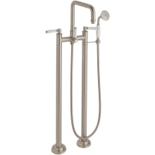 Hermosa Floor Mounted Tub Filler with Built-In Diverter - Includes Hand Shower