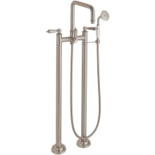 Hermosa Floor Mounted Tub Filler with Built-In Diverter - Includes Hand Shower