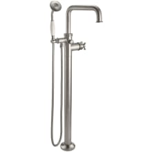 Hermosa Floor Mounted Tub Filler with Built-In Diverter - Includes Hand Shower