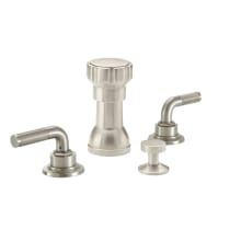 Descanso Widespread Bidet Faucet with 2 Knurled Lever Handles