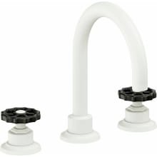Descanso Works 1.2 GPM Widespread Bathroom Faucet with Pop-Up Drain Assembly and Wheel Handles