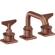 Steampunk Bay 1.2 GPM Widespread Bathroom Faucet with Pop-Up Drain Assembly and Blade Handles