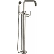 Steampunk Bay Floor Mounted Tub Filler with Built-In Diverter - Includes Hand Shower