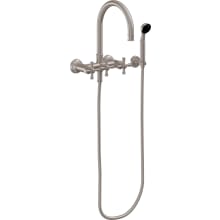 Trousdale Wall Mounted Tub Filler with Built-In Diverter - Includes Hand Shower