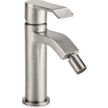 Libretto Widespread Bidet Faucet with 1 Lever Handle and Pop-Up Drain Assembly
