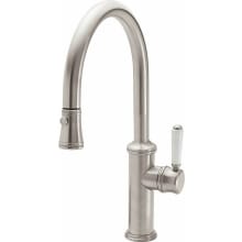 Davoli 1.8 GPM Single Hole Pull Down Kitchen Faucet with 35 Series Handle and Low Arc Spout
