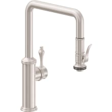 Davoli 1.8 GPM Single Hole Pre-Rinse Pull Down Kitchen Faucet - Includes Escutcheon
