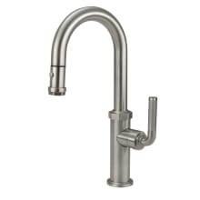 Descanso 1.8 GPM Single Hole Pull Down High Spout Kitchen Faucet with Knurled Lever Handle