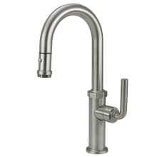 Descanso 1.8 GPM Single Hole Pull Down High Spout Kitchen Faucet with Lever Handle With High Arc Spout