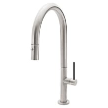 Poetto 1.8 GPM Single Handle Single Hole Pull-Down Spray Kitchen Faucet With High Arc Spout