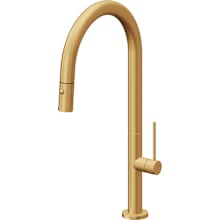 Poetto 1.8 GPM Single Handle Single Hole Pull-Down Spray Kitchen Faucet With High Arc Spout