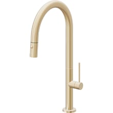 Poetto 1.8 GPM Single Handle Single Hole Pull-Down Spray Kitchen Faucet With High Arc Spout