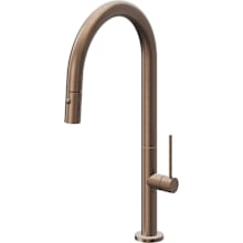 Poetto 1.8 GPM Single Handle Single Hole Pull-Down Spray Kitchen Faucet With High Arc Spout