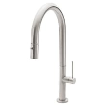 Poetto 1.8 GPM Single Handle Single Hole Pull-Down Spray Kitchen Faucet With High Arc Spout