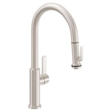 Corsano 1.8 GPM Single Hole Pull Down Kitchen Faucet - Includes Escutcheon With High Spout