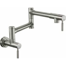 Corsano 4 GPM Wall Mounted Single Hole Pot Filler with Stick Lever Handles