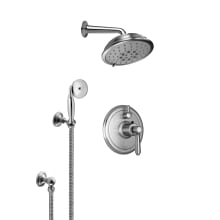 Miramar Thermostatic Shower System with Shower Head, Hand Shower, Shower Arm, Hose, and Valve Trim