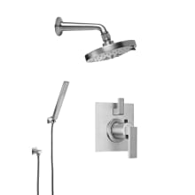 Morro Bay Thermostatic Shower System with Shower Head, Hand Shower, Shower Arm, Hose, and Valve Trim