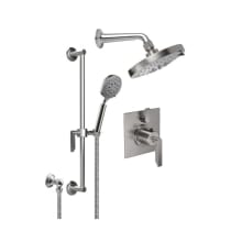 Rincon Bay Thermostatic Shower System with Shower Head, Hand Shower, Slide Bar, Shower Arm, Hose, and Valve Trim