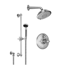 Monterey Thermostatic Shower System with Shower Head, Hand Shower, Slide Bar, Hose and Valve Trim
