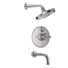 Tiburon Tub and Shower Trim Package with 2 GPM Multi Function Shower Head