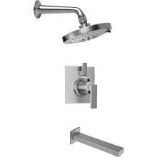 Morro Bay Tub and Shower Trim Package with 1.8 GPM Multi Function Shower Head