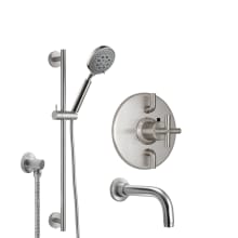Tiburon Tub and Shower Trim Package with 2 GPM Multi Function Shower Head