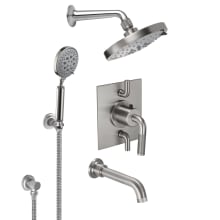 Descanso Thermostatic Shower System with Shower Head, Hand Shower, Shower Arm, Hose, and Valve Trim
