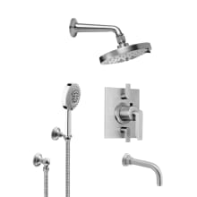 Rincon Bay Thermostatic Tub and Shower System with Shower Head, Hand Shower, Hose and Valve Trim