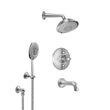 Venice Thermostatic Tub and Shower System with Shower Head, Hand Shower, Hose and Valve Trim