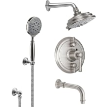 Miramar Thermostatic Shower System with Shower Head, Hand Shower, Shower Arm, Hose, and Valve Trim