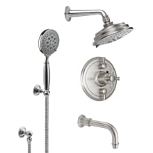 Miramar Thermostatic Shower System with Shower Head, Hand Shower, Shower Arm, Hose, and Valve Trim