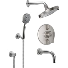 Tiburon Thermostatic Shower System with Shower Head, Hand Shower, Shower Arm, Hose, and Valve Trim