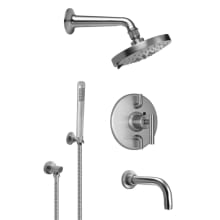 Tiburon Thermostatic Shower System with Shower Head, Hand Shower, Shower Arm, Hose, and Valve Trim