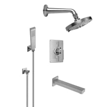 Morro Bay Thermostatic Shower System with Shower Head, Hand Shower, Shower Arm, Hose, and Valve Trim