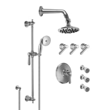 Montecito Thermostatic Shower System with Shower Head, Hand Shower, Slide Bar, Bodysprays, Shower Arm, Hose, and Valve Trim