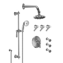 Topanga Thermostatic Shower System with Shower Head, Hand Shower, Slide Bar, Bodysprays, Hose and Valve Trim