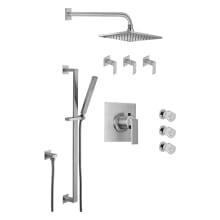 Morro Bay Thermostatic Shower System with Shower Head, Shower Arm, Hand Shower, Slide Bar, Bodysprays, Hose, Valve Trims and Rough-Ins