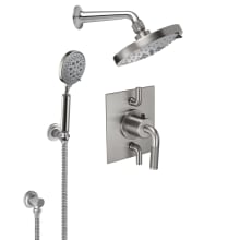 Descanso Thermostatic Shower System with Shower Head, Hand Shower, Shower Arm, Hose, and Valve Trim